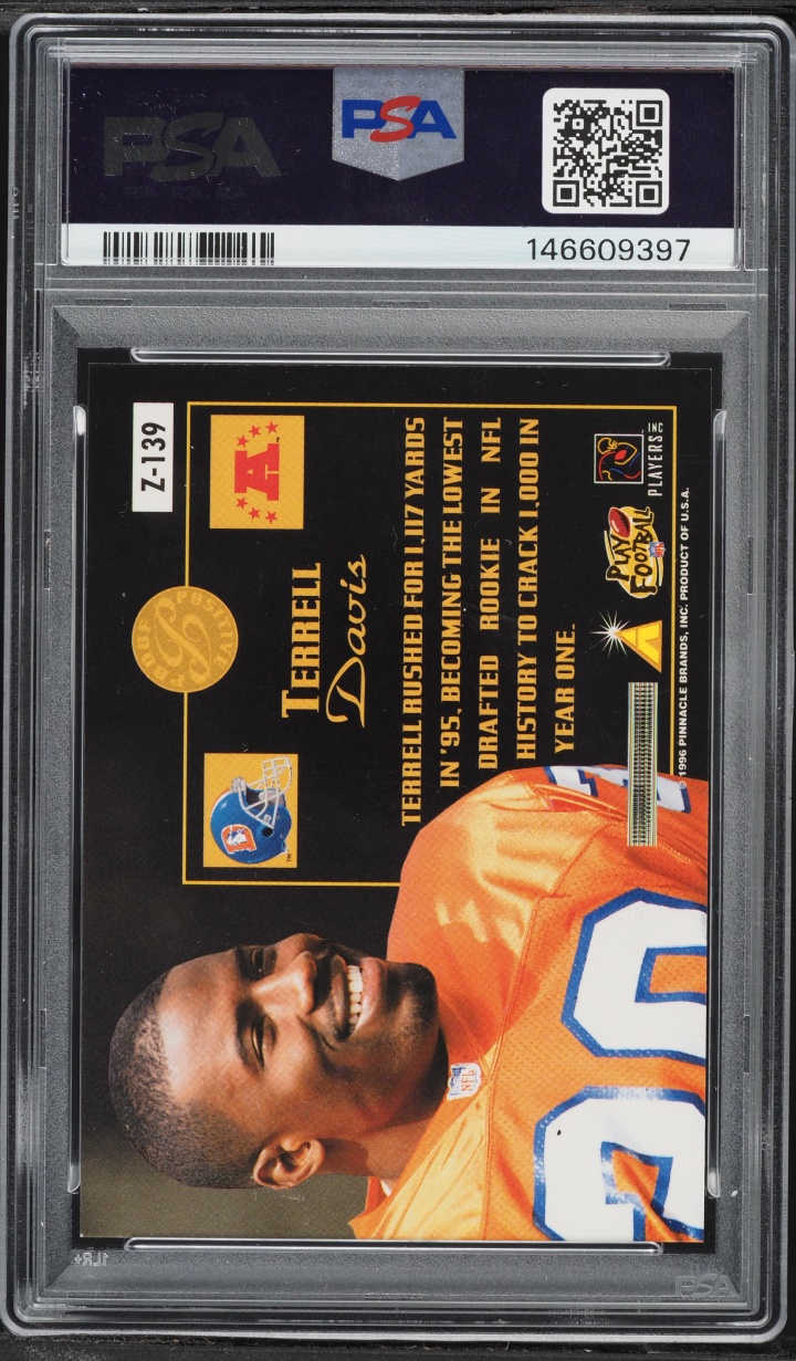 1996 Zenith Terrell Davis #Z-139 PSA 10 GEM MINT