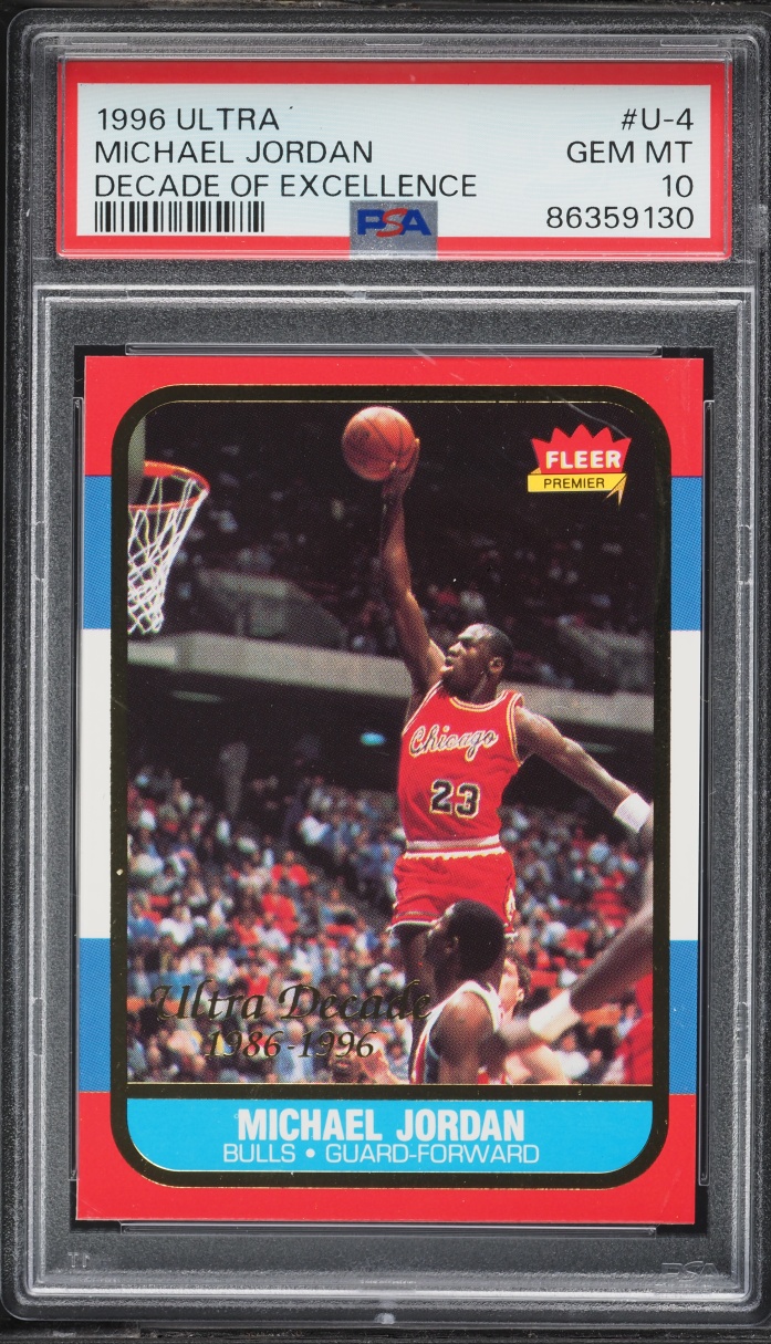 1996 Ultra Decade Of Excellence Michael Jordan #U-4 PSA 10 GEM MINT