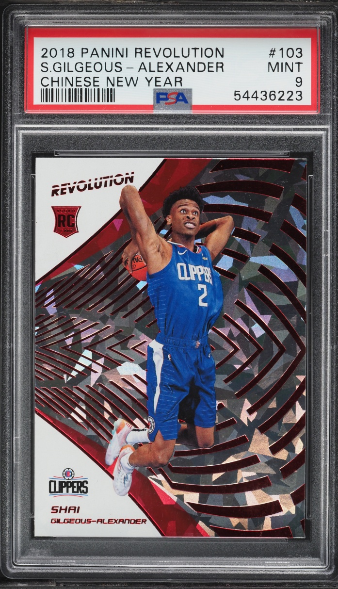 2018 Panini Revolution Chinese New Year Shai Gilgeous-Alexander ROOKIE PSA 9 MINT