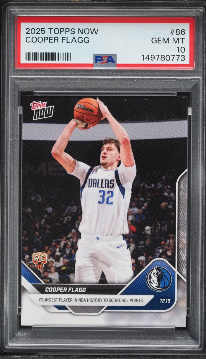 2025 Topps Now Cooper Flagg ROOKIE #86 PSA 10 GEM MINT