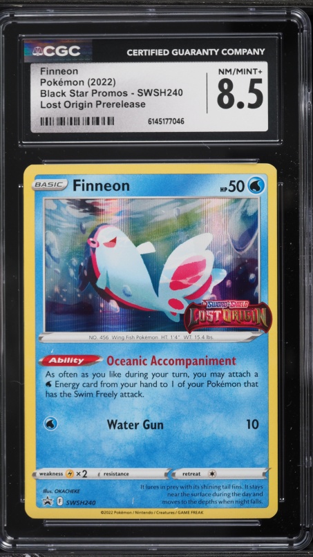 2022 Pokemon Sword & Shield Promo Lost Origin Prerelease Finneon #SWSH240 CGC 8.5 NM-MT+