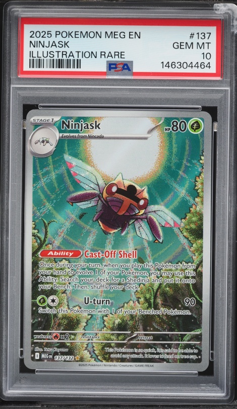 2025 Pokemon Mega Evolution IR Ninjask #137 PSA 10 GEM MINT