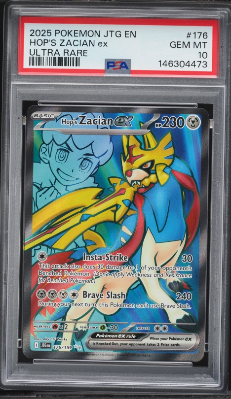 2025 Pokemon SV Journey Together Full Art Hop's Zacian ex #176 PSA