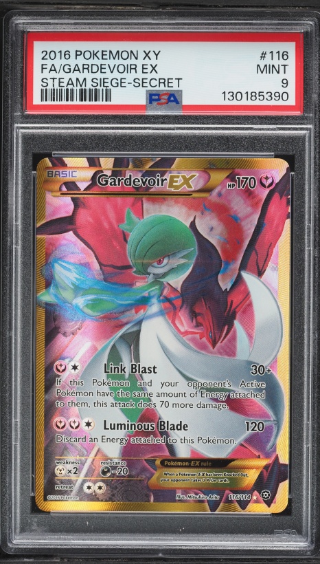 2016 Pokemon XY Steam Siege SEC Gardevoir EX #116 PSA 9 MINT