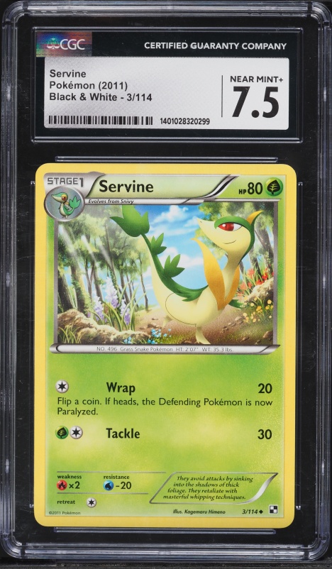 2025 Pokemon Scarlet & Violet Black Bolt Master Ball Reverse Holo Servine  #2 CGC 10 PRISTINE on Fanatics Collect