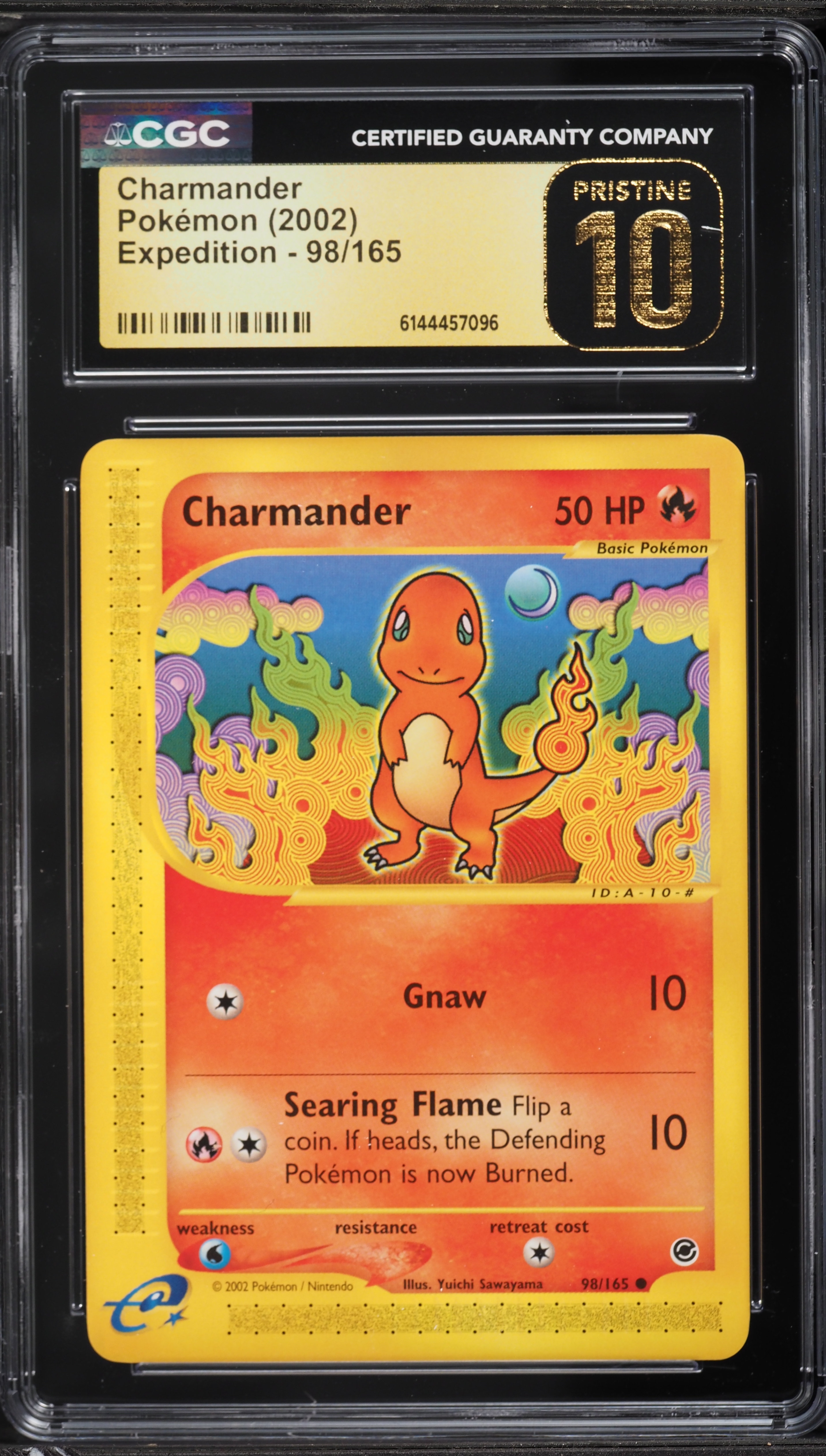 2002 charmander pokemon card 2002 Pokemon Expedition Charmander #98 CGC 10 PRISTINE