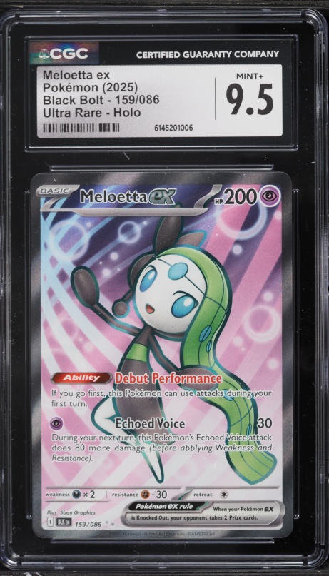 2025 Pokemon Japanese SV Black Bolt SAR Meloetta ex #170 CGC 10