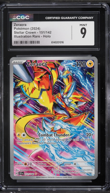 2024 Pokemon Scarlet & Violet Stellar Crown IR Zeraora #151 CGC 9 MINT