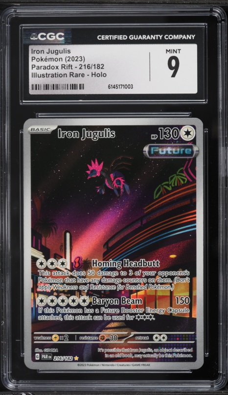 2023 Pokemon Scarlet & Violet Paradox Rift IR Iron Jugulis #216 CGC 9 MINT