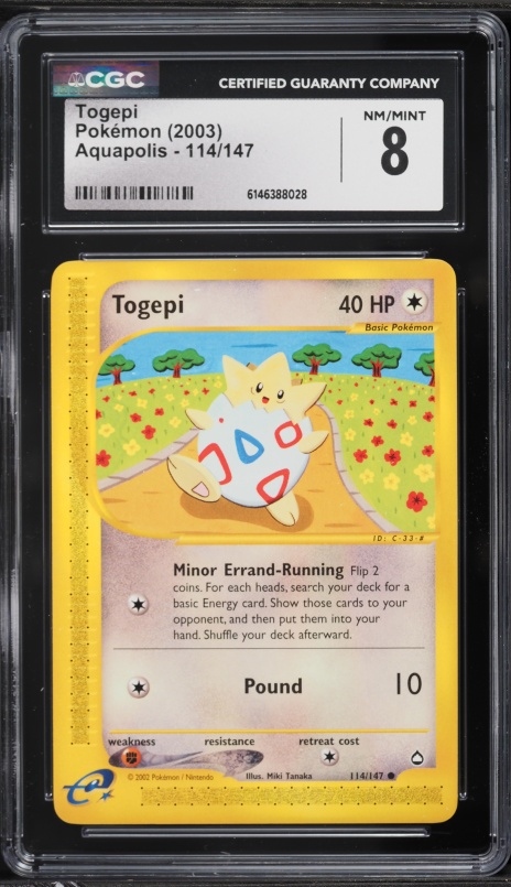 2000 Pokemon Japanese Meiji Promo Gold Foil Togepi CGC 5 EX on Fanatics  Collect