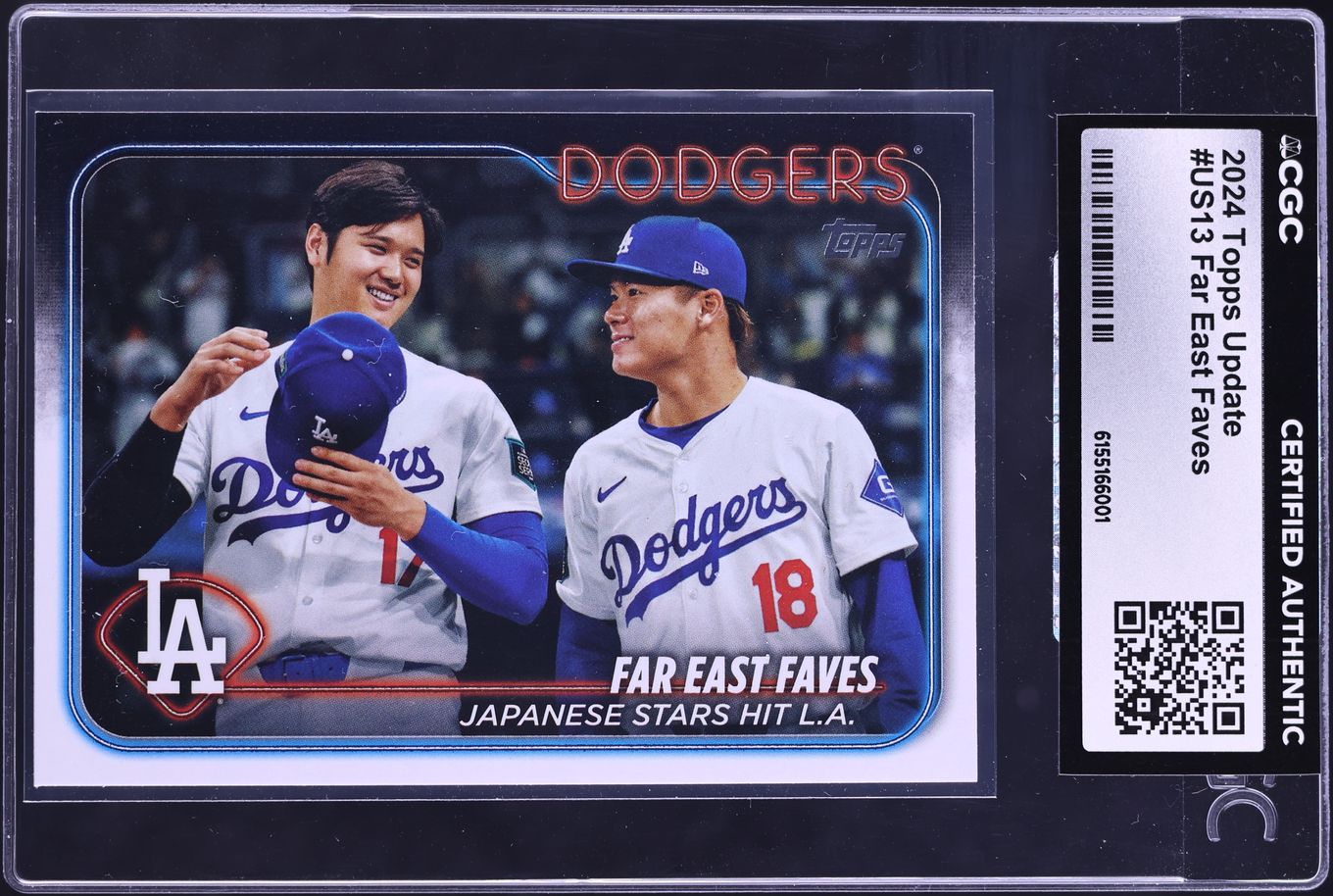 2024 Topps Update Far East Faves Shohei Ohtani Yoshinobu Yamamoto ROOKIE #US13 CGC AUTH