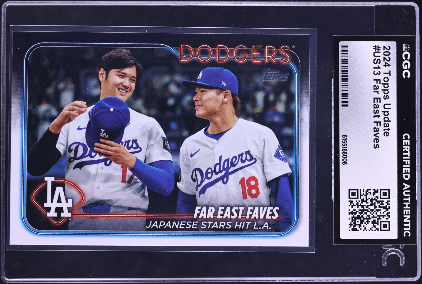 2024 Topps Update Far East Faves Shohei Ohtani Yoshinobu Yamamoto ROOKIE #US13 CGC AUTH