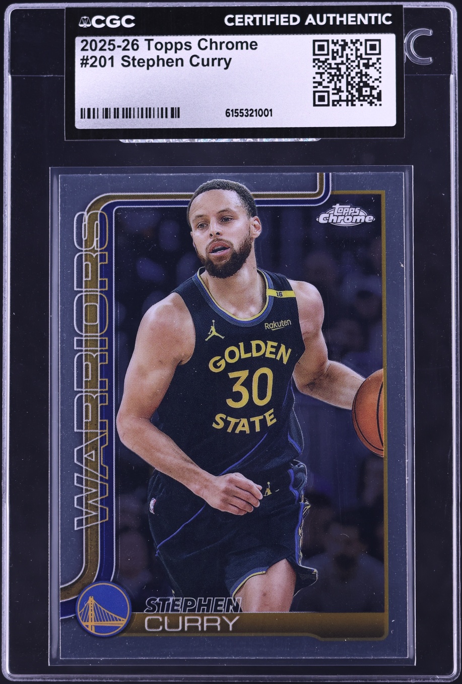 2025 Topps Chrome Stephen Curry #201 CGC AUTH
