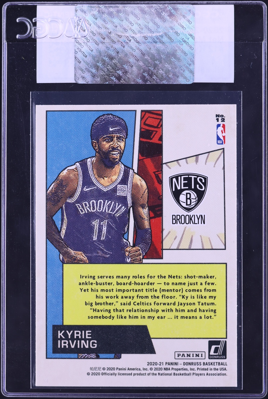 2020 Donruss Net Marvels Kyrie Irving #12 CGC AUTH