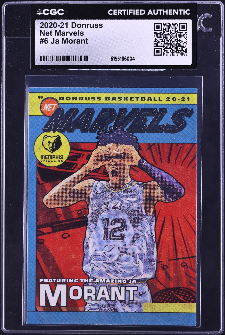 2020 Donruss Net Marvels Ja Morant #6 CGC AUTH