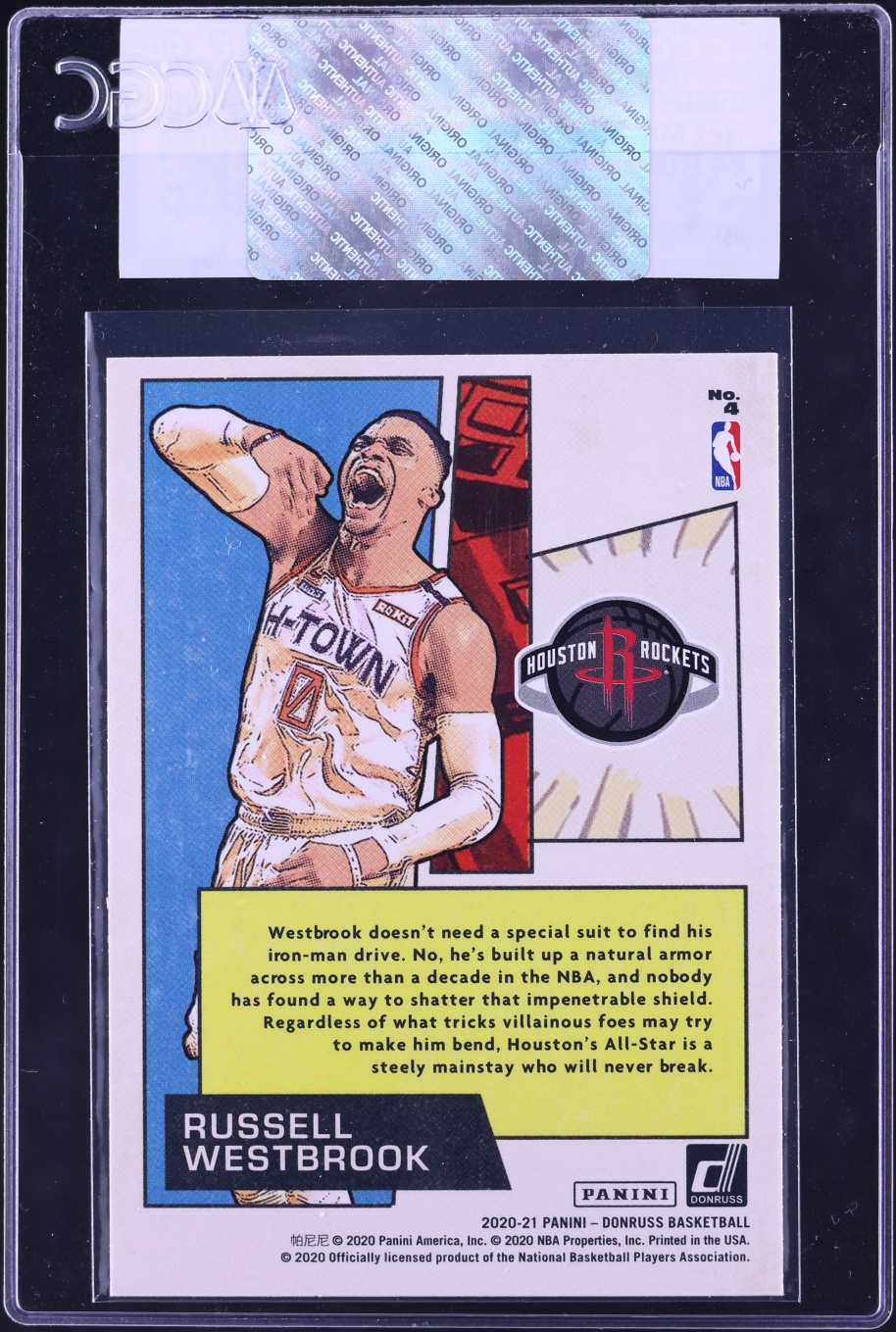 2020 Donruss Net Marvels Russell Westbrook #4 CGC AUTH
