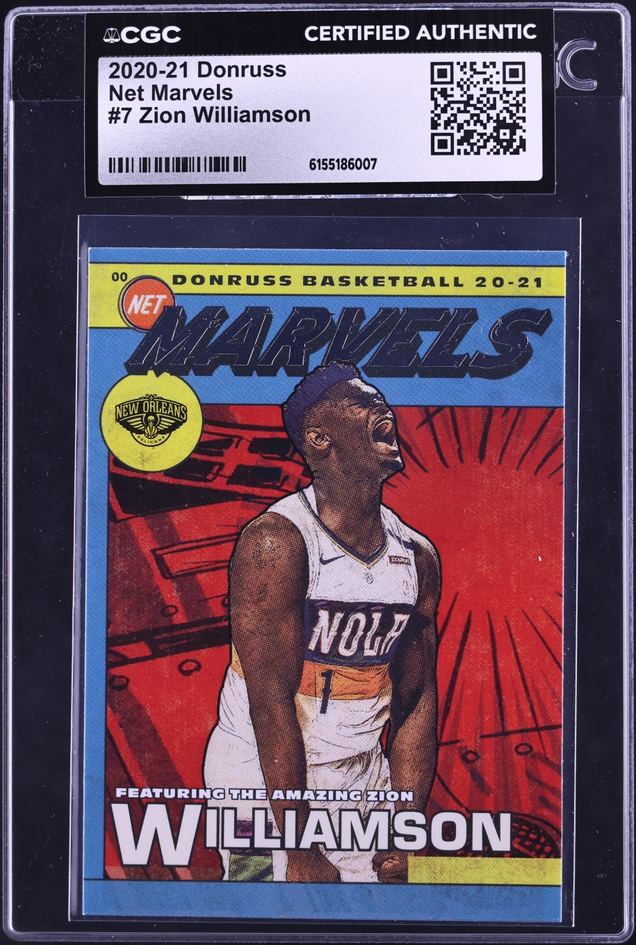 2020 Donruss Net Marvels Zion Williamson #7 CGC AUTH