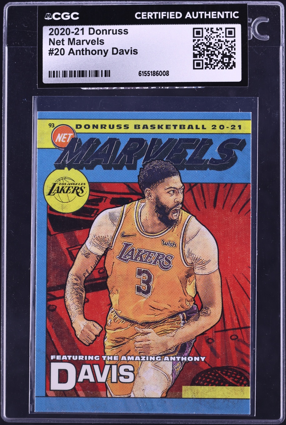 2020 Donruss Net Marvels Anthony Davis #20 CGC AUTH