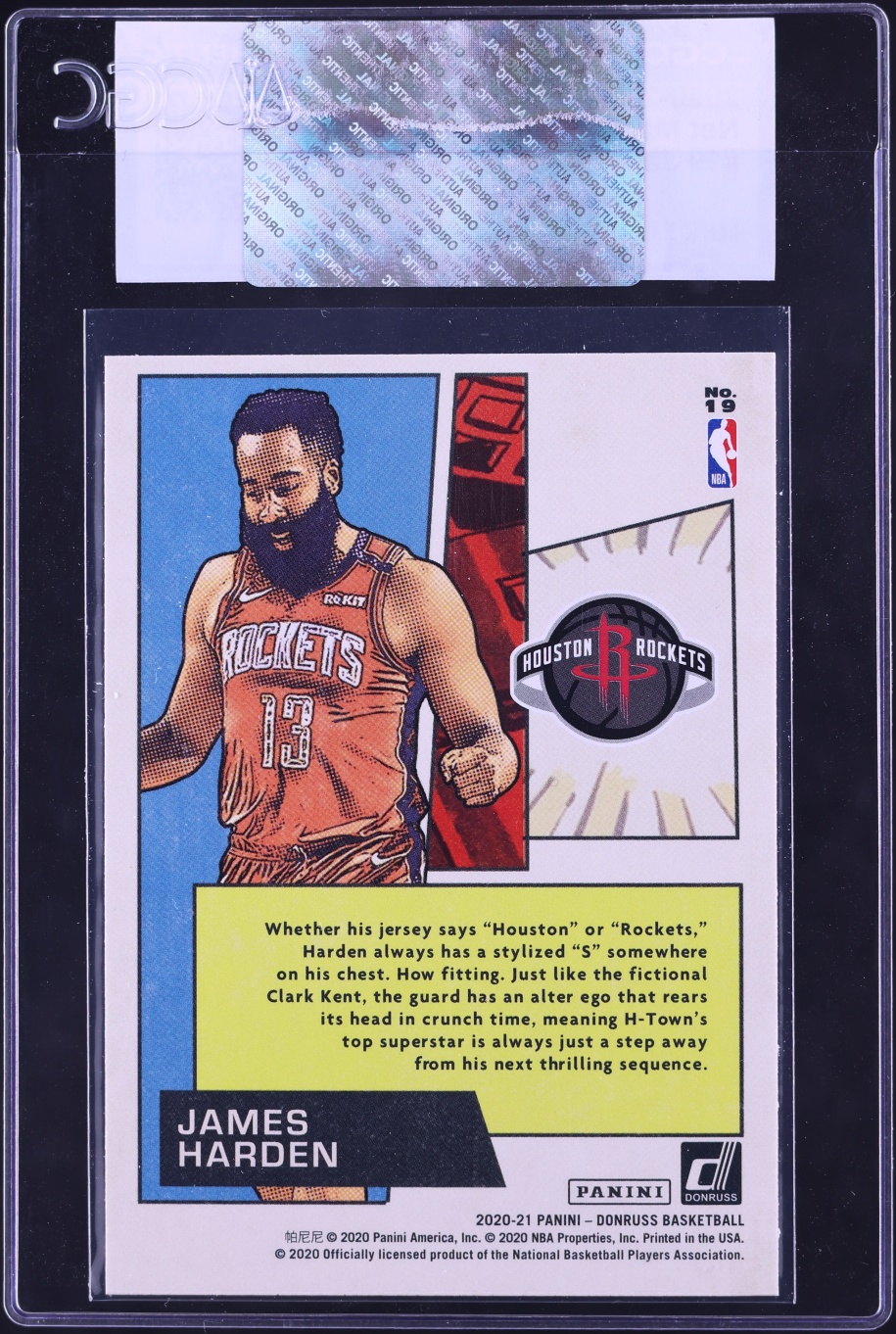 2020 Donruss Net Marvels James Harden #19 CGC AUTH