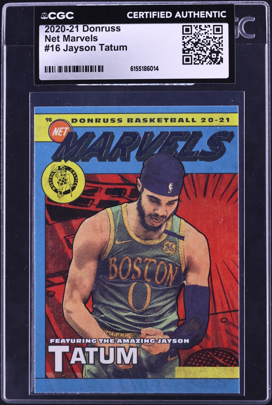 2020 Donruss Net Marvels Jayson Tatum #16 CGC AUTH