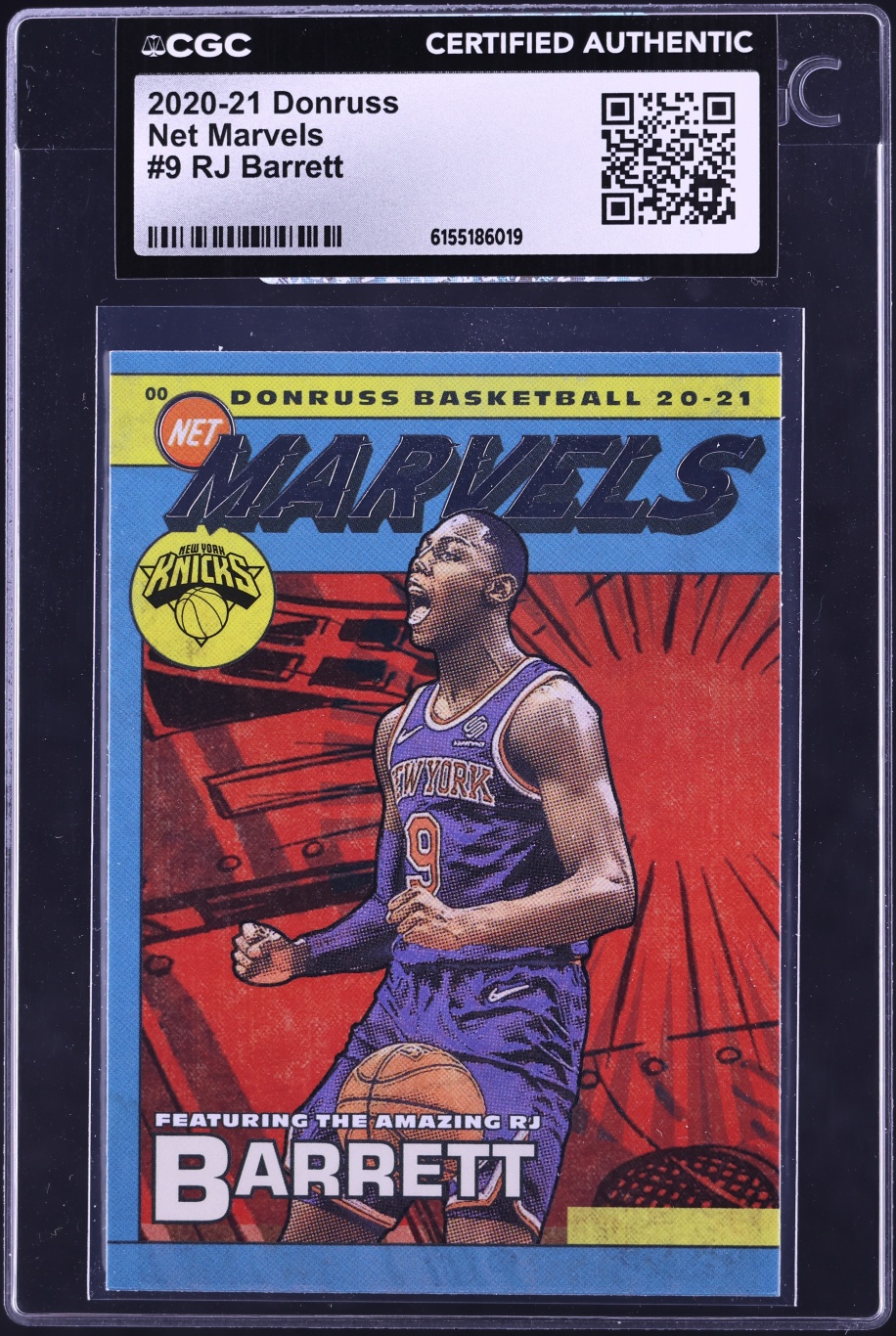 2020 Donruss Net Marvels RJ Barrett #9 CGC AUTH