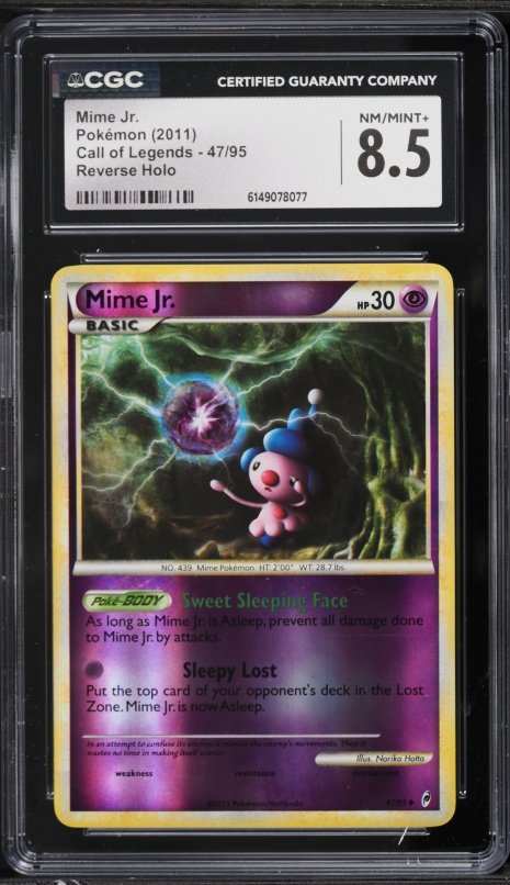 2011 Pokemon Call Of Legends Reverse Holo Mime Jr. #47 CGC 8.5 NM-MT+