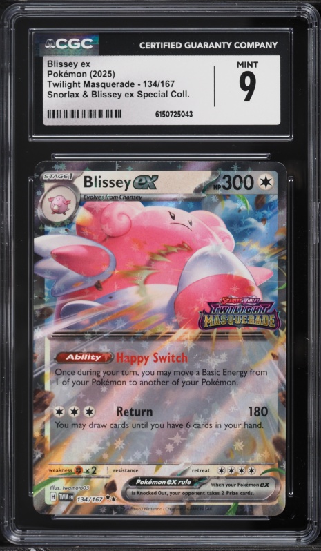 2025 Pokemon SV Twilight Masquerade Special Collection Holo Blissey EX #134 CGC 9 MINT