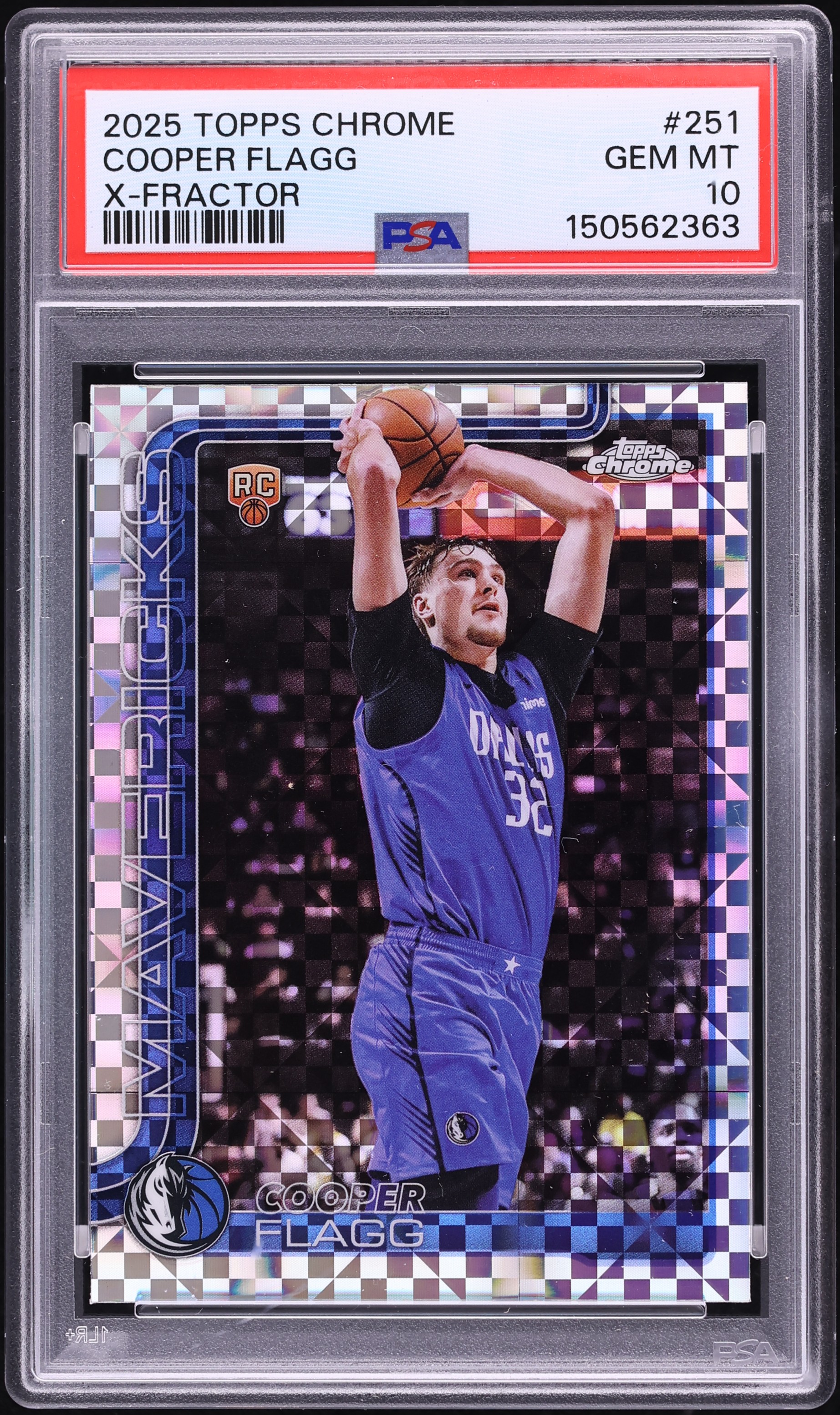 2025 Topps Chrome Xfractor Cooper Flagg ROOKIE #251 PSA 10 GEM 
