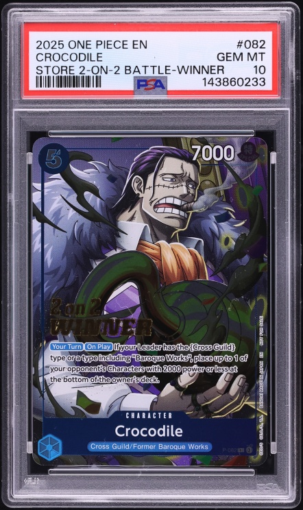 2025 One Piece Promo Store 2 On 2 Battle Winner Crocodile #P-082
