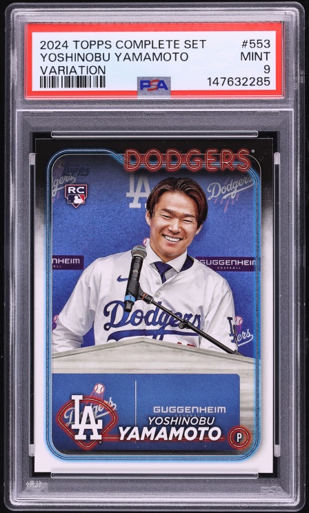 2024 Topps Complete Set Variation Yoshinobu Yamamoto ROOKIE #553 PSA 9 MINT