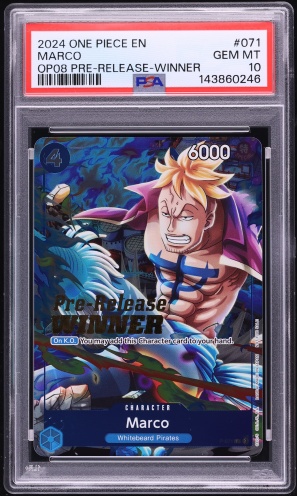 2024 One Piece Two Legends Alt Art Marco #OP08-002 PSA 10 GEM MINT