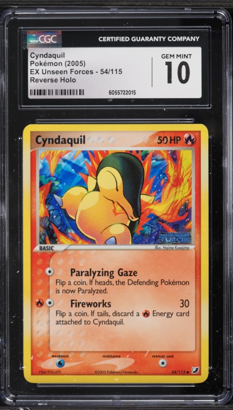 2000 Pokemon Japanese Gold Silver To A New World Cyndaquil #155 CGC 8.5  NM-MT+ on Fanatics Collect