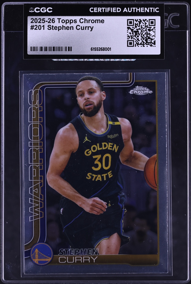 2025 Topps Chrome Stephen Curry #201 CGC AUTH