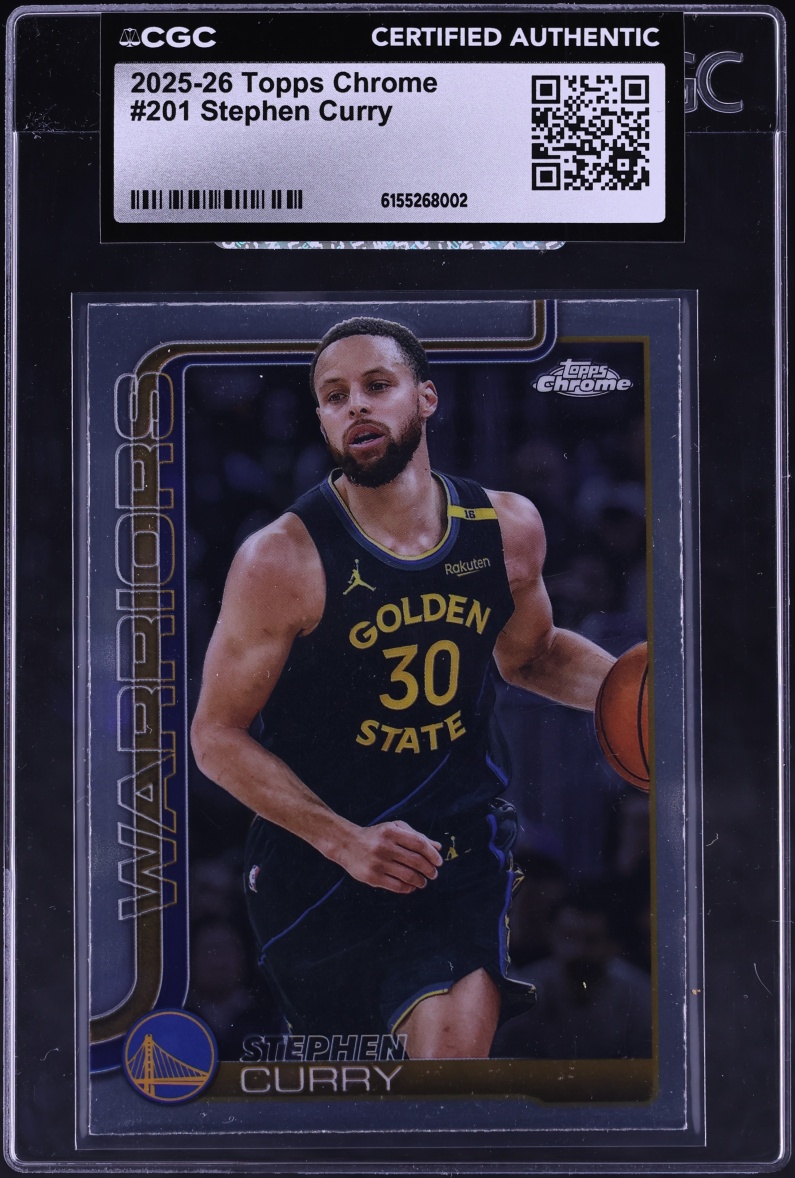 2025 Topps Chrome Stephen Curry #201 CGC AUTH