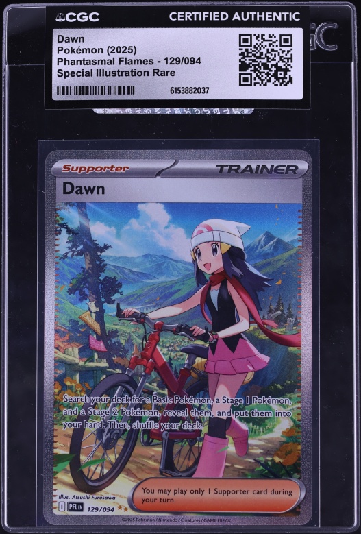 2025 Pokemon Mega Evolution Phantasmal Flames SIR Dawn #129 CGC AUTH
