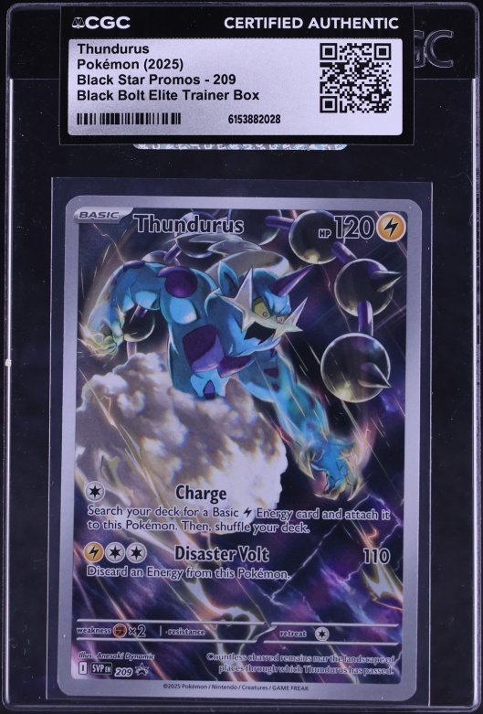 2025 Pokemon Scarlet & Violet Promo Black Bolt ETB Full Art Thundurus #209  PSA 9 MINT on Fanatics Collect