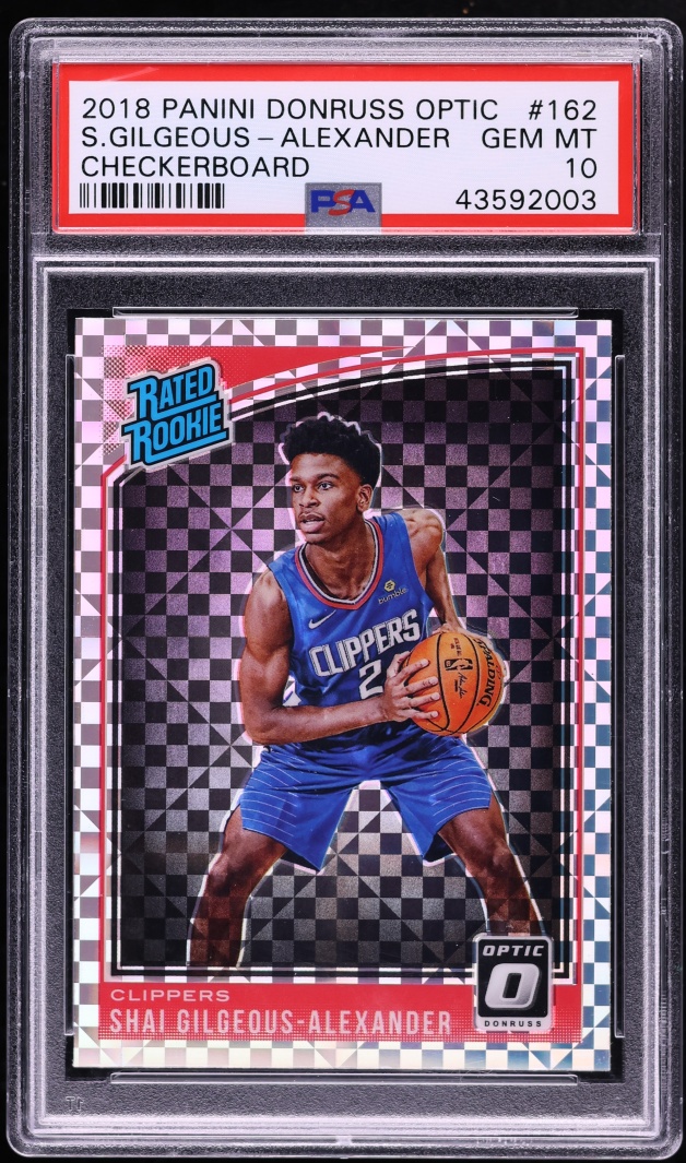 2018 Donruss Optic Checkerboard Shai Gilgeous-Alexander ROOKIE #162 PSA 10 GEM MINT