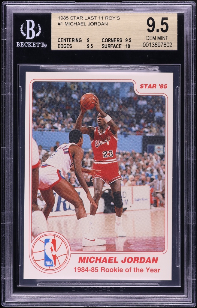 1985 Star ROY Michael Jordan ROOKIE #1 BGS 9.5 GEM MINT