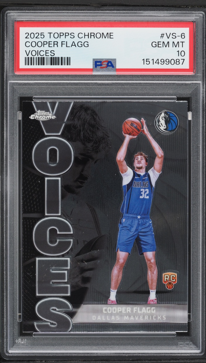 2025 Topps Chrome Voices Cooper Flagg ROOKIE #VS-6 PSA 10 GEM MINT