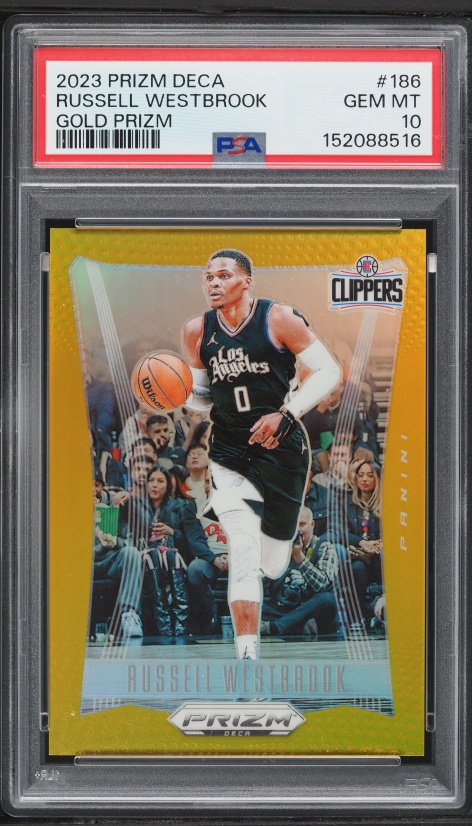 2021 Select Conocurse Zebra Prizm Russell Westbrook #54 PSA 10 GEM