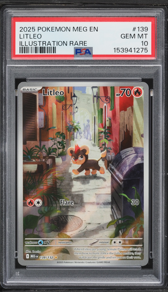2025 Pokemon Mega Evolution IR Litleo #139 PSA 10 GEM MINT