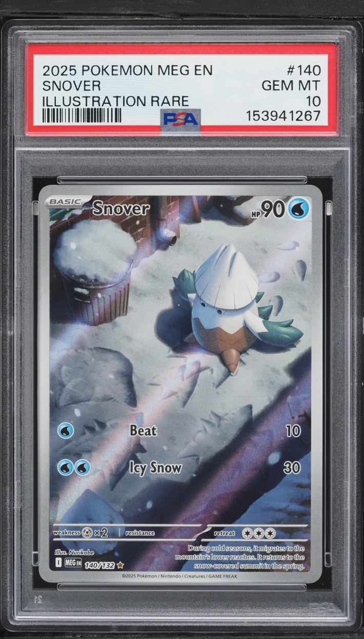 2025 Pokemon Mega Evolution IR Snover #140 PSA 10 GEM MINT
