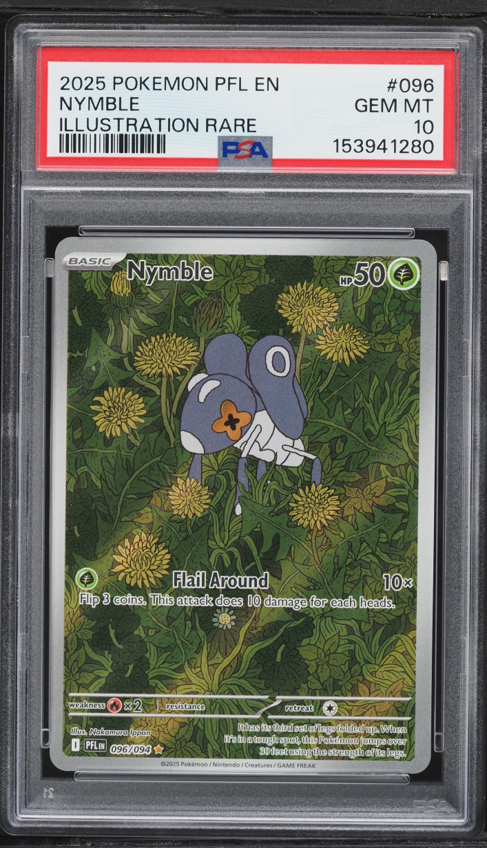 2025 Pokemon Mega Phantasmal Flames IR Nymble #96 PSA 10 GEM MINT