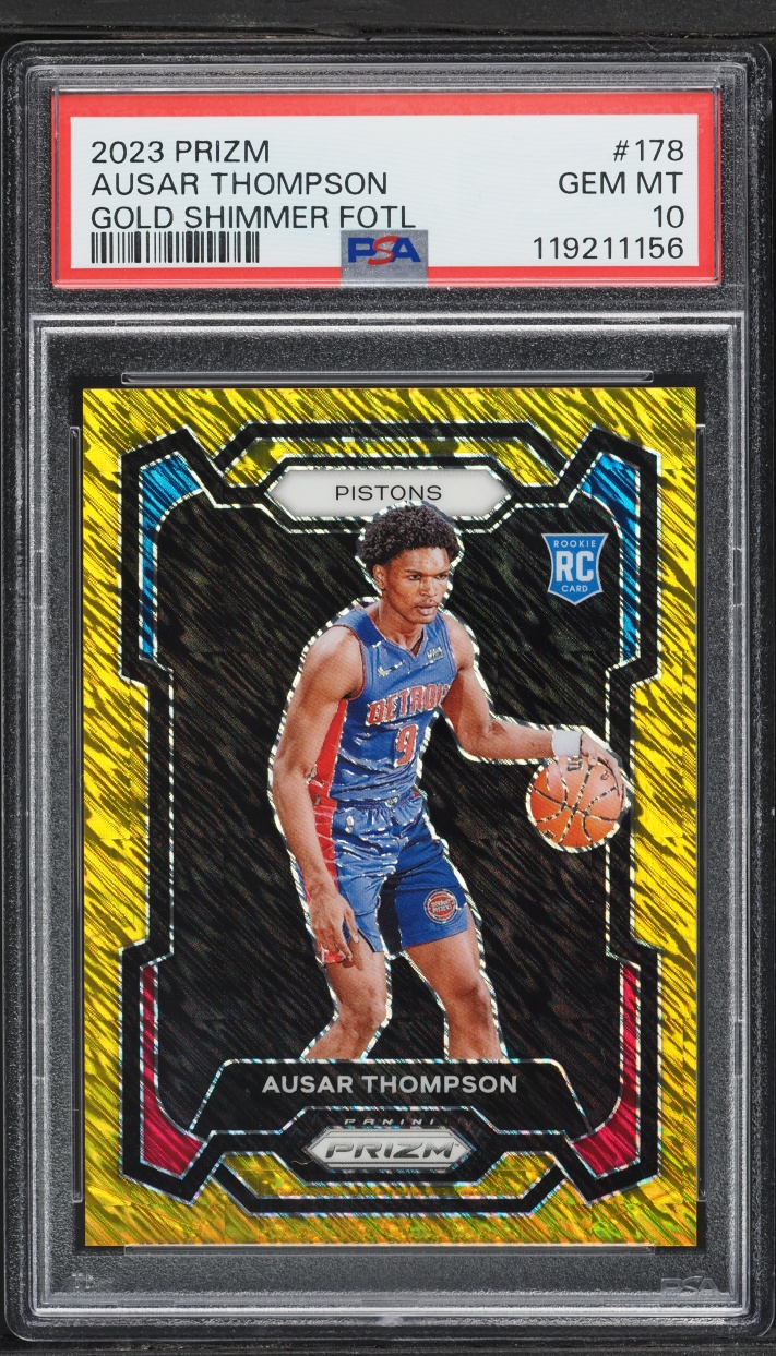 2023 Panini Prizm Gold Shimmer FOTL Ausar Thompson ROOKIE /10 #178 PSA 10 GEM MINT