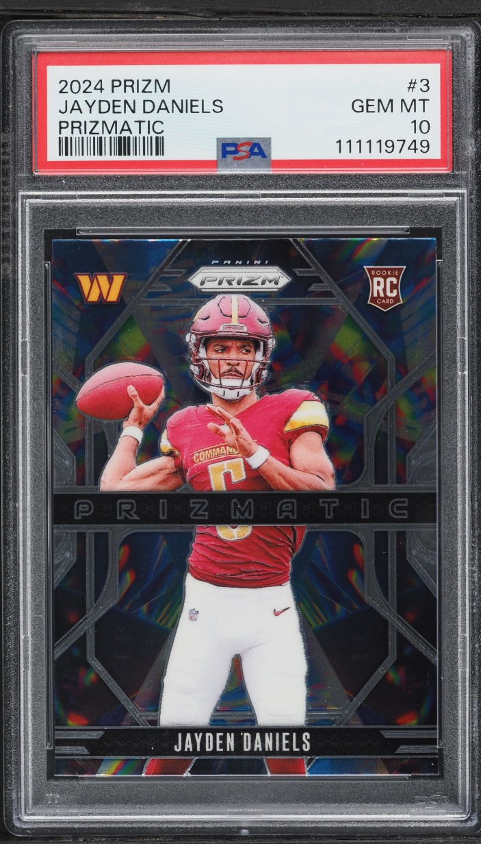 2024 Panini Prizm Prizmatic Jayden Daniels ROOKIE #3 PSA 10 GEM MINT