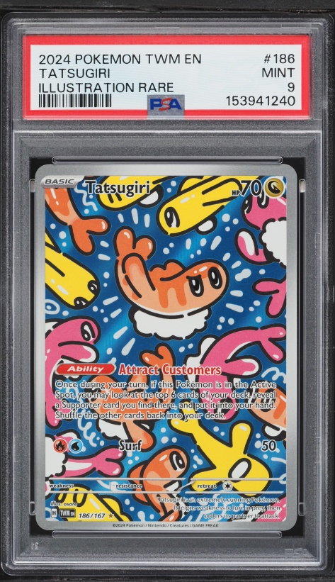 2024 Pokemon Scarlet & Violet Twilight Masquerade IR Tatsugiri #186 PSA 9 MINT
