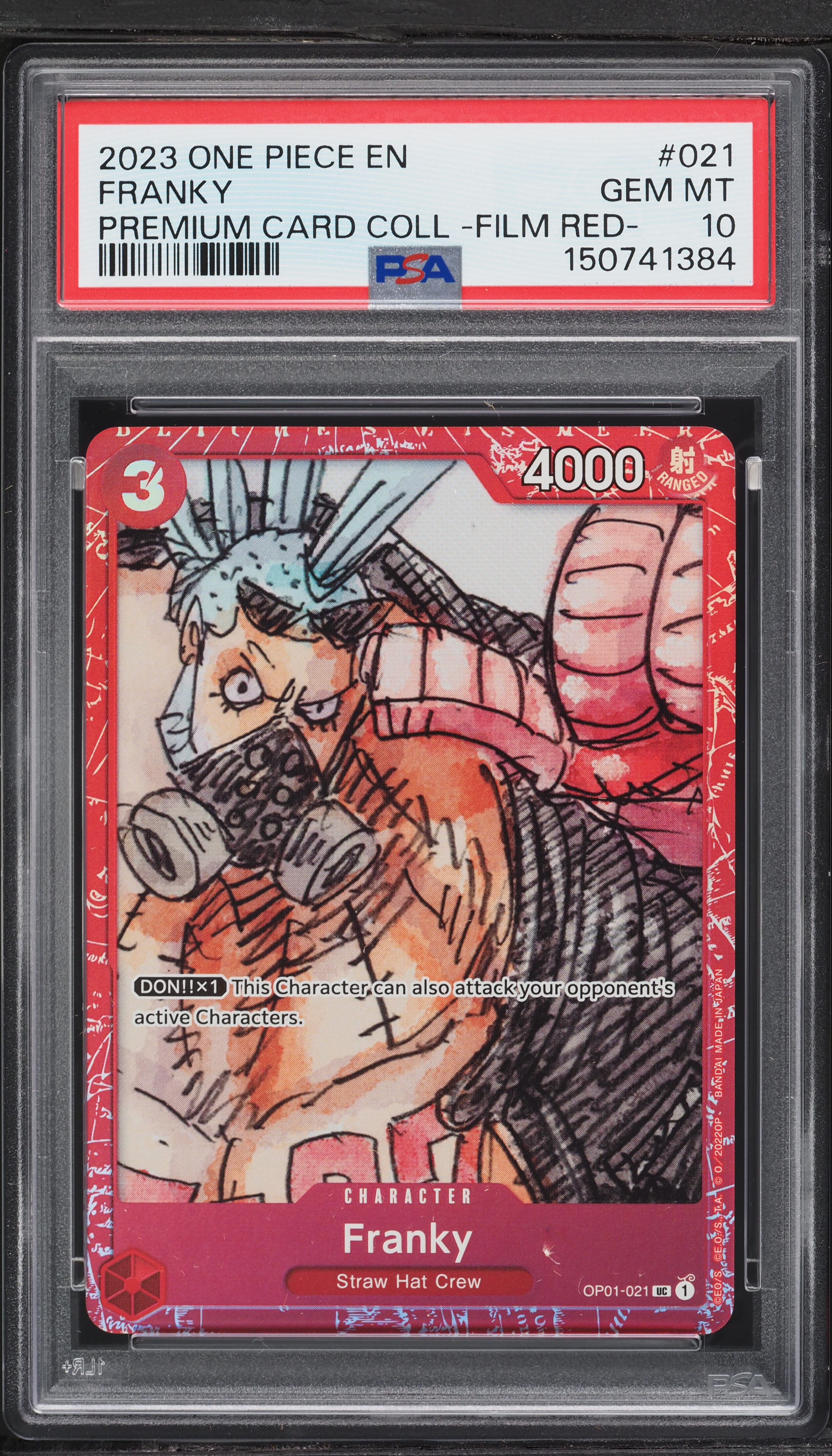 PSA 10 Franky OP01-021 Gift Collection (2023) One Piece