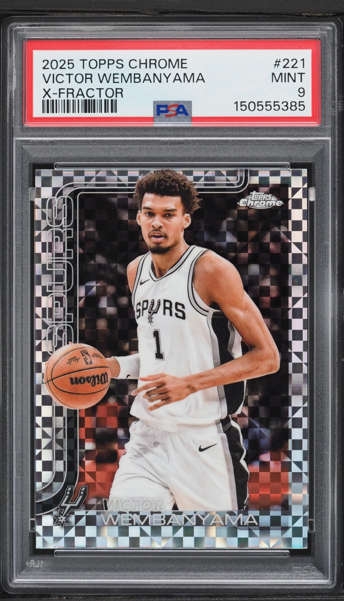 2025 Topps Chrome Xfractor Victor Wembanyama #221 PSA 9 MINT