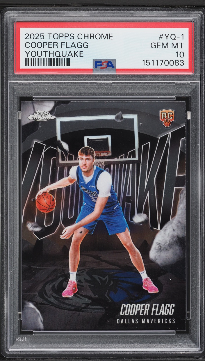 2025 Topps Chrome Youthquake Cooper Flagg ROOKIE #YQ-1 PSA 10 GEM MINT