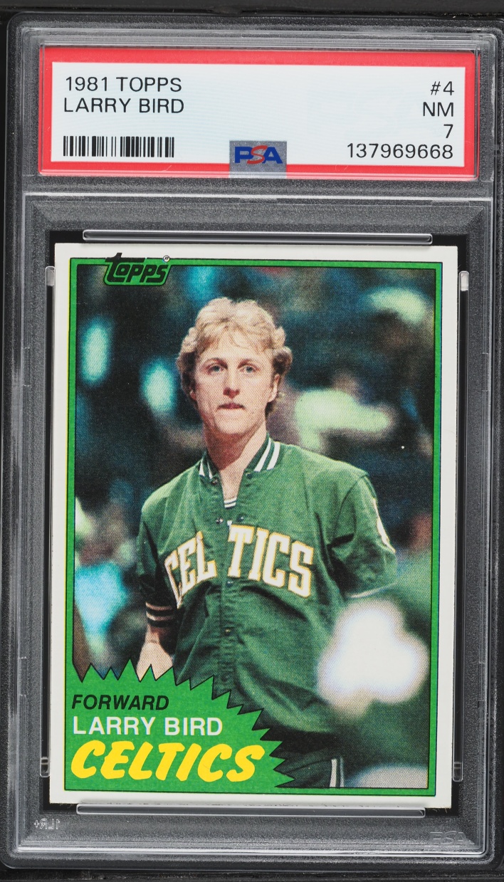 1981 Topps Basketball Larry Bird #4 PSA 7 NRMT